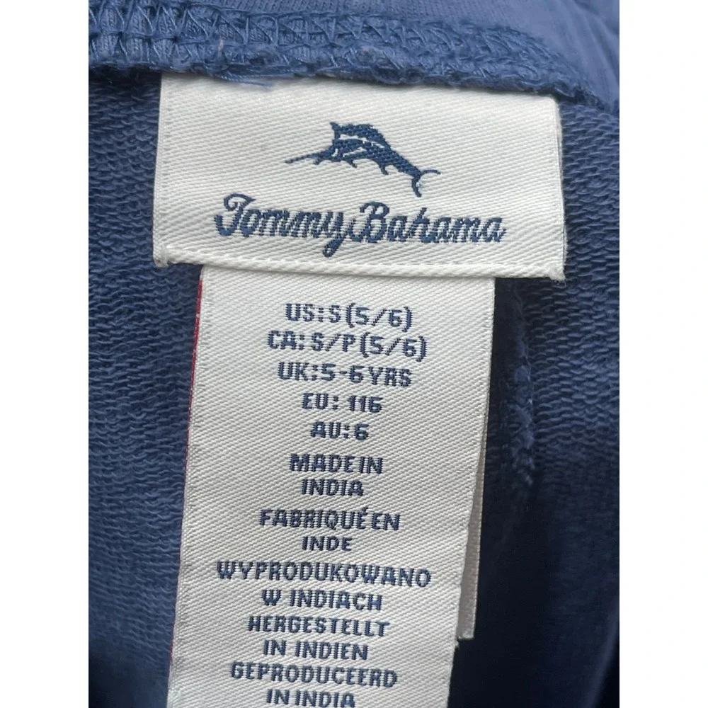 Tommy Bahama Boys Blue Knit Pull On Shorts Size S 5/6 Drawstring Elastic Waist